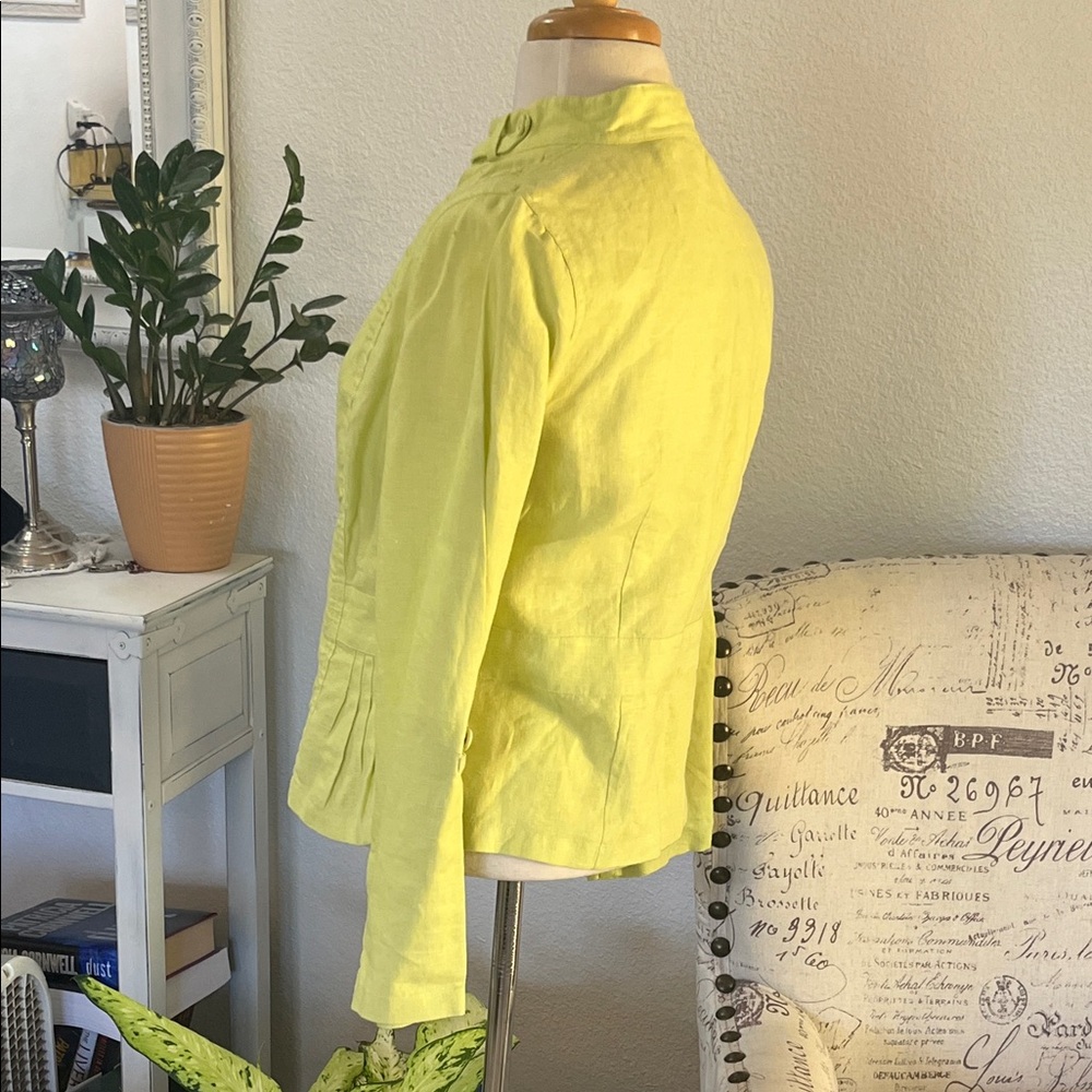 NWOT Lime Green Button-Up Jacket - Picture 6 of 10